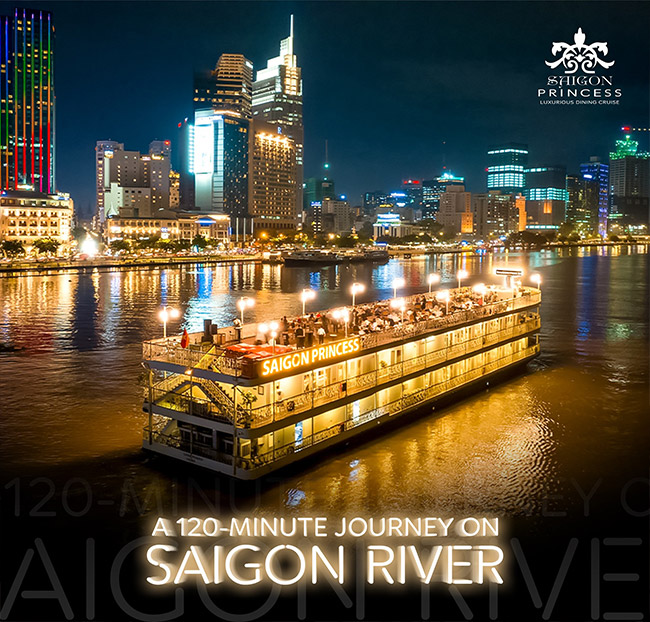Du Thuyền Sai Gon Princess 5 Sao - Set Menu + Ngắm Sông Sài Gòn. Voucher 950,000 VNĐ, Còn 850,000 VNĐ, Giảm 11%. Chỉ Có Tại Hotdeal.vn!