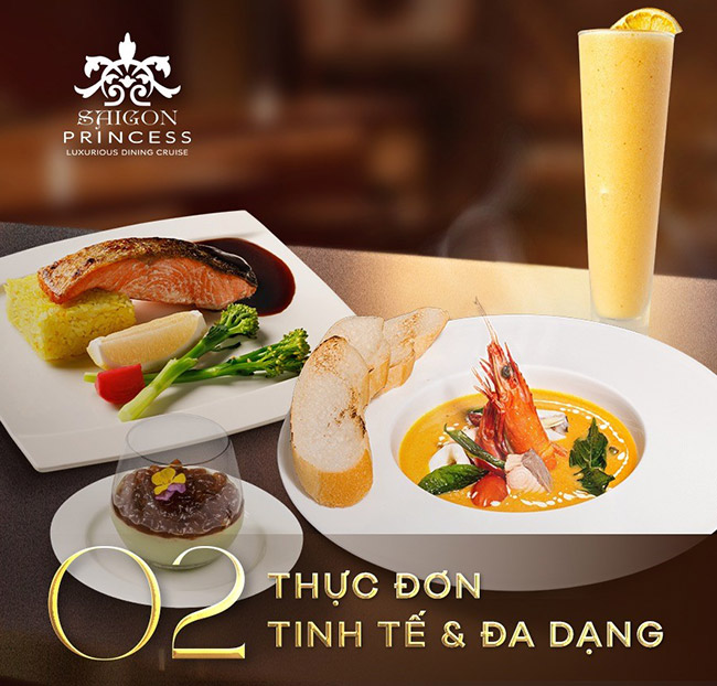Du Thuyền Sai Gon Princess 5 Sao - Set Menu + Ngắm Sông Sài Gòn. Voucher 950,000 VNĐ, Còn 850,000 VNĐ, Giảm 11%. Chỉ Có Tại Hotdeal.vn!