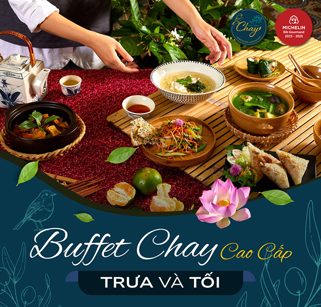 Chay Garden - Buffet Ẩm Thực Chay Trưa/ Tối. Voucher 282,366 VNĐ, Còn 254,000 VNĐ, Giảm 10%. Chỉ Có Tại Hotdeal.vn!