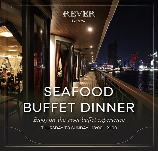 Du Thuyền Rever Sài Gòn 5* - Buffet Hải Sản Thượng Hạng. Voucher 1,450,000 VNĐ, Còn 1,150,000 VNĐ, Giảm 21%. Chỉ Có Tại Hotdeal.vn!