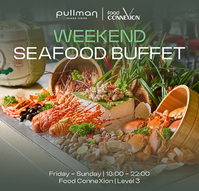 Pullman Saigon - Buffet Tối Hải Sản Cao Cấp, Tôm Hùm Không Giới Hạn + Free Flow Soft Drink - T6, T7, CN. Voucher 1,502,000 VNĐ, Còn 1,050,000 VNĐ, Giảm 30%. Chỉ Có Tại Hotdeal.vn!