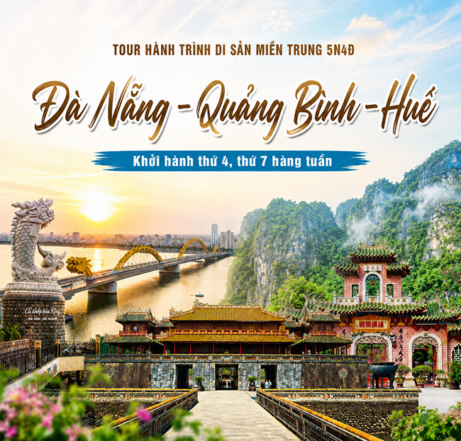 Tour Hành Trình Di Sản Miền Trung 5N4Đ - Đà Nẵng - Quảng Bình - Huế. Voucher 8,900,000 VNĐ, Còn 6,680,000 VNĐ, Giảm 25%. Chỉ Có Tại Hotdeal.vn!