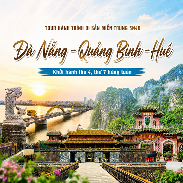 Tour Hành Trình Di Sản Miền Trung 5N4Đ - Đà Nẵng - Quảng Bình - Huế. Voucher 8,900,000 VNĐ, Còn 6,680,000 VNĐ, Giảm 25%. Chỉ Có Tại Hotdeal.vn!