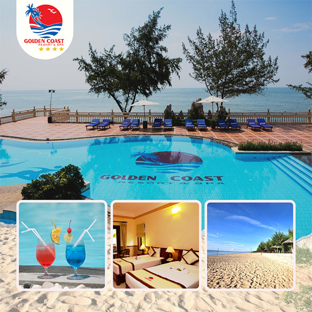Golden Coast Resort & Spa 4* - Gói 3N2Đ - Phòng Superior + 04 Bữa Ăn + Tiệc Trà Chiều. Voucher 4,100,000 VNĐ, Còn 3,300,000 VNĐ, Giảm 20%. Chỉ Có Tại Hotdeal.vn!