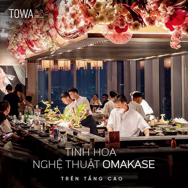 Towa Japanese Cuisine Tầng 28 Sedona Suites - Omakase Cao Cấp Cho 1 Người. Voucher 4,500,000 VNĐ, Còn 2,800,000 VNĐ, Giảm 38%. Chỉ Có Tại Hotdeal.vn!