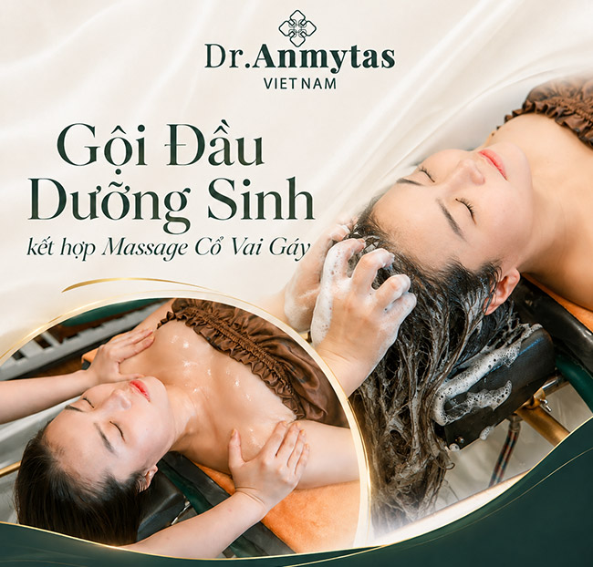 DR Anmytas - Gội Đầu Dưỡng Sinh, Massage Cổ Vai Gáy. Voucher 500,000 VNĐ, Còn 148,000 VNĐ, Giảm 70%. Chỉ Có Tại Hotdeal.vn!