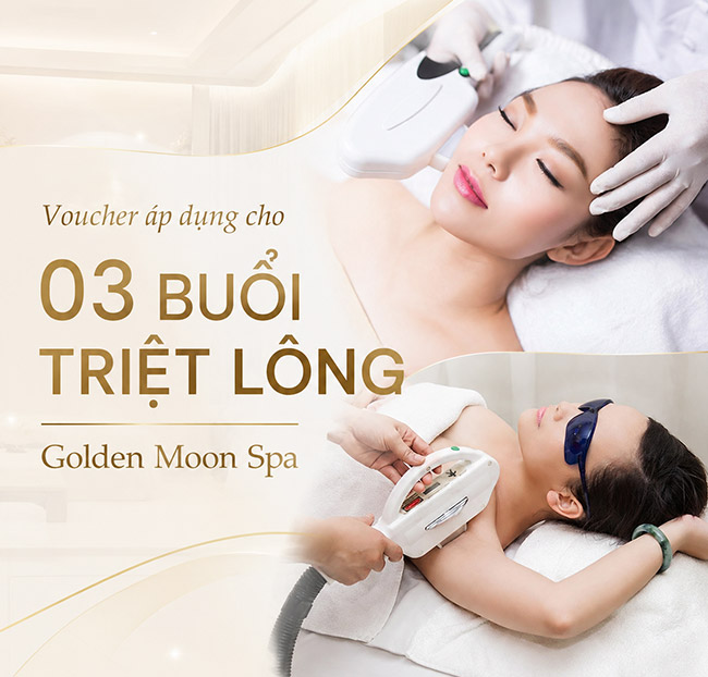 Golden Moon Spa - 3 Buổi Triệt Lông Nách/ Mép Công Nghệ New Elight. Voucher 500,000 VNĐ, Còn 99,000 VNĐ, Giảm 80%. Chỉ Có Tại Hotdeal.vn!