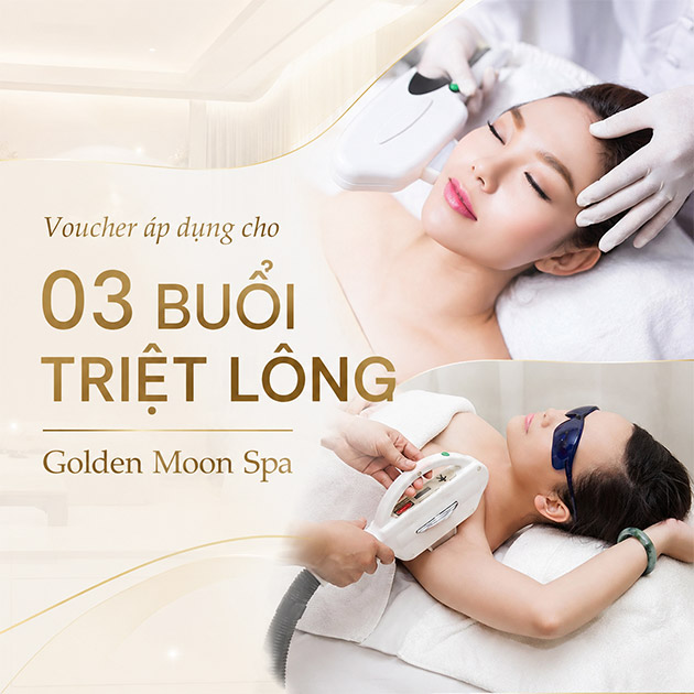 Golden Moon Spa - 3 Buổi Triệt Lông Nách/ Mép Công Nghệ New Elight. Voucher 500,000 VNĐ, Còn 99,000 VNĐ, Giảm 80%. Chỉ Có Tại Hotdeal.vn!