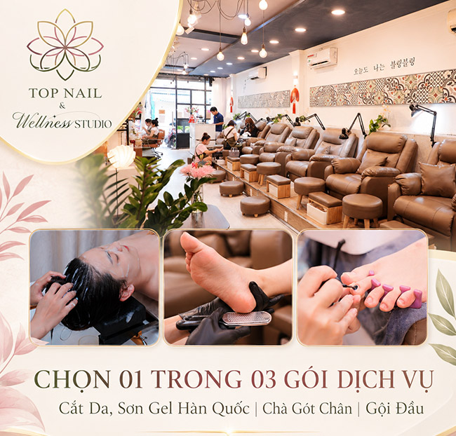 Top Nail Q1 - Cắt Da, Sơn Gel, Trang Trí Hàn Quốc/ Chà Gót Chân/ Gội Đầu + Massage. Voucher 300,000 VNĐ, Còn 99,000 VNĐ, Giảm 67%. Chỉ Có Tại Hotdeal.vn!