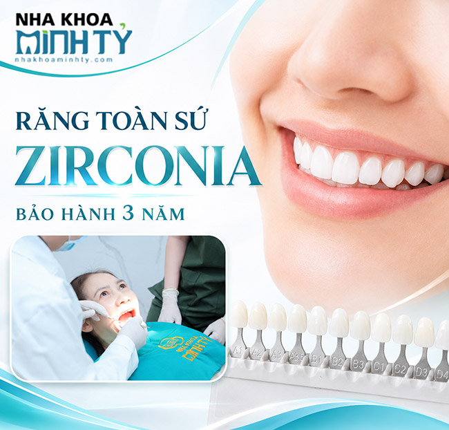 Nha Khoa Minh Tỷ - Răng Toàn Sứ Zirconia - Bảo Hành 3 Năm. Voucher 3,500,000 VNĐ, Còn 1,799,000 VNĐ, Giảm 49%. Chỉ Có Tại Hotdeal.vn!