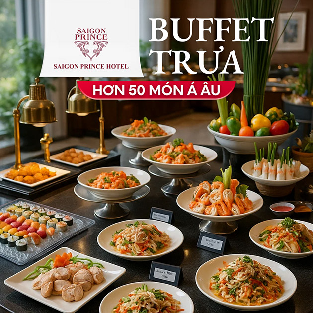 Saigon Prince - International Buffet Trưa Hơn 50 Món Á Âu. Voucher 453,600 VNĐ, Còn 386,000 VNĐ, Giảm 15%. Chỉ Có Tại Hotdeal.vn!