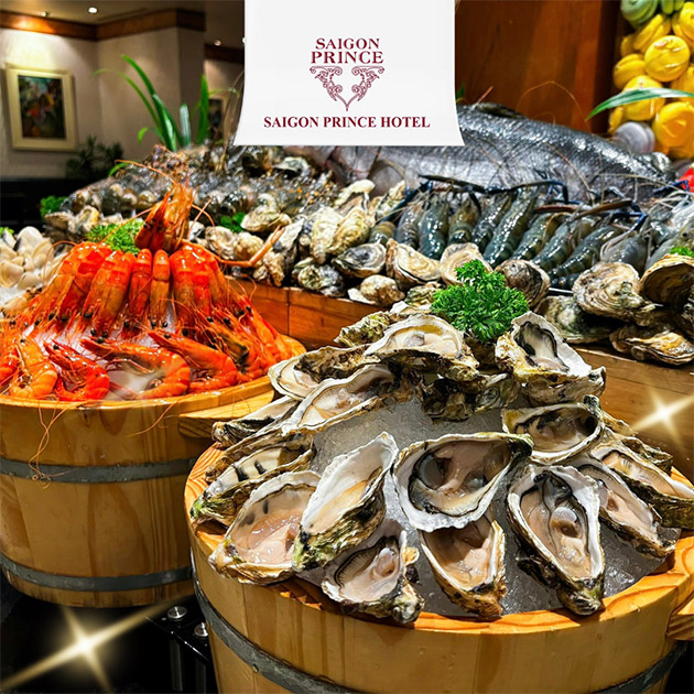Saigon Prince - Buffet Cua Biển, Hải Sản Không Giới Hạn. Voucher 736,000 VNĐ, Còn 550,000 VNĐ, Giảm 25%. Chỉ Có Tại Hotdeal.vn!