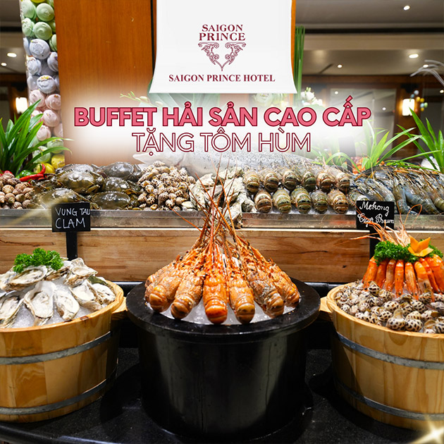 Saigon Prince - Buffet Hải Sản Cao Cấp, Tặng Tôm Hùm. Voucher 792,000 VNĐ, Còn 649,000 VNĐ, Giảm 18%. Chỉ Có Tại Hotdeal.vn!