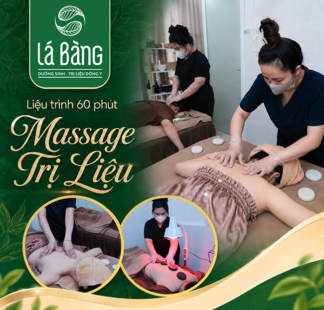 Dưỡng Sinh - Đông Y Lá Bàng - Massage Trị Liệu Cổ Vai Gáy, Tay, Lưng, Chân. Voucher 395,000 VNĐ, Còn 189,000 VNĐ, Giảm 52%. Chỉ Có Tại Hotdeal.vn!