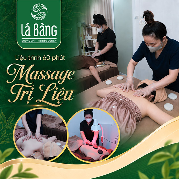 Dưỡng Sinh - Đông Y Lá Bàng - Massage Trị Liệu Cổ Vai Gáy, Tay, Lưng, Chân. Voucher 395,000 VNĐ, Còn 189,000 VNĐ, Giảm 52%. Chỉ Có Tại Hotdeal.vn!