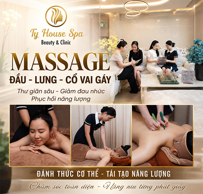 Ty House Spa - Massage Trị Liệu Chuyên Sâu Đầu, Cổ, Vai, Gáy, Lưng. Voucher 680,000 VNĐ, Còn 119,000 VNĐ, Giảm 83%. Chỉ Có Tại Hotdeal.vn!