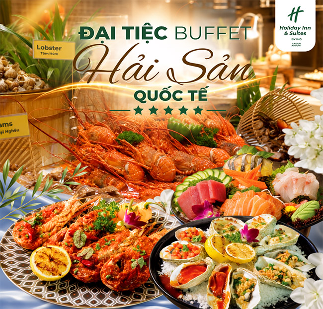 Holiday Inn & Suites - Đại Tiệc Buffet Hải Sản Tôm Hùm 5 Sao. Voucher 793,086 VNĐ, Còn 635,000 VNĐ, Giảm 20%. Chỉ Có Tại Hotdeal.vn!