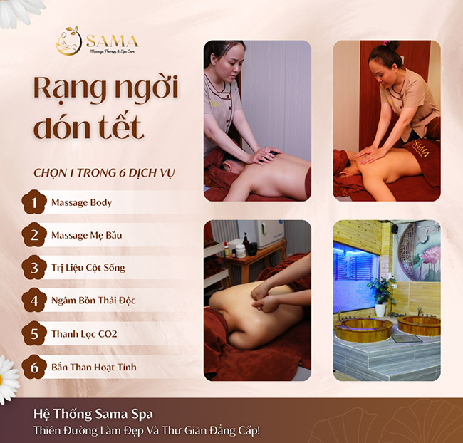 Sama Spa - Massage Body/ Mẹ Bầu/ Trị Liệu Cột Sống 150'. Voucher 899,000 VNĐ, Còn 449,000 VNĐ, Giảm 50%. Chỉ Có Tại Hotdeal.vn!