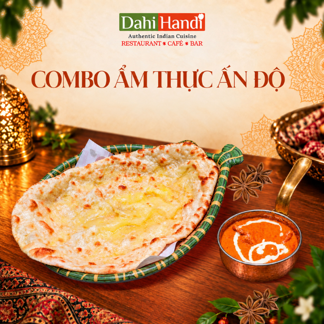 Dahi Handi Indian Restaurant - Combo Ẩm Thực Ấn Độ Đặc Sắc. Voucher 298,000 VNĐ, Còn 239,000 VNĐ, Giảm 20%. Chỉ Có Tại Hotdeal.vn!