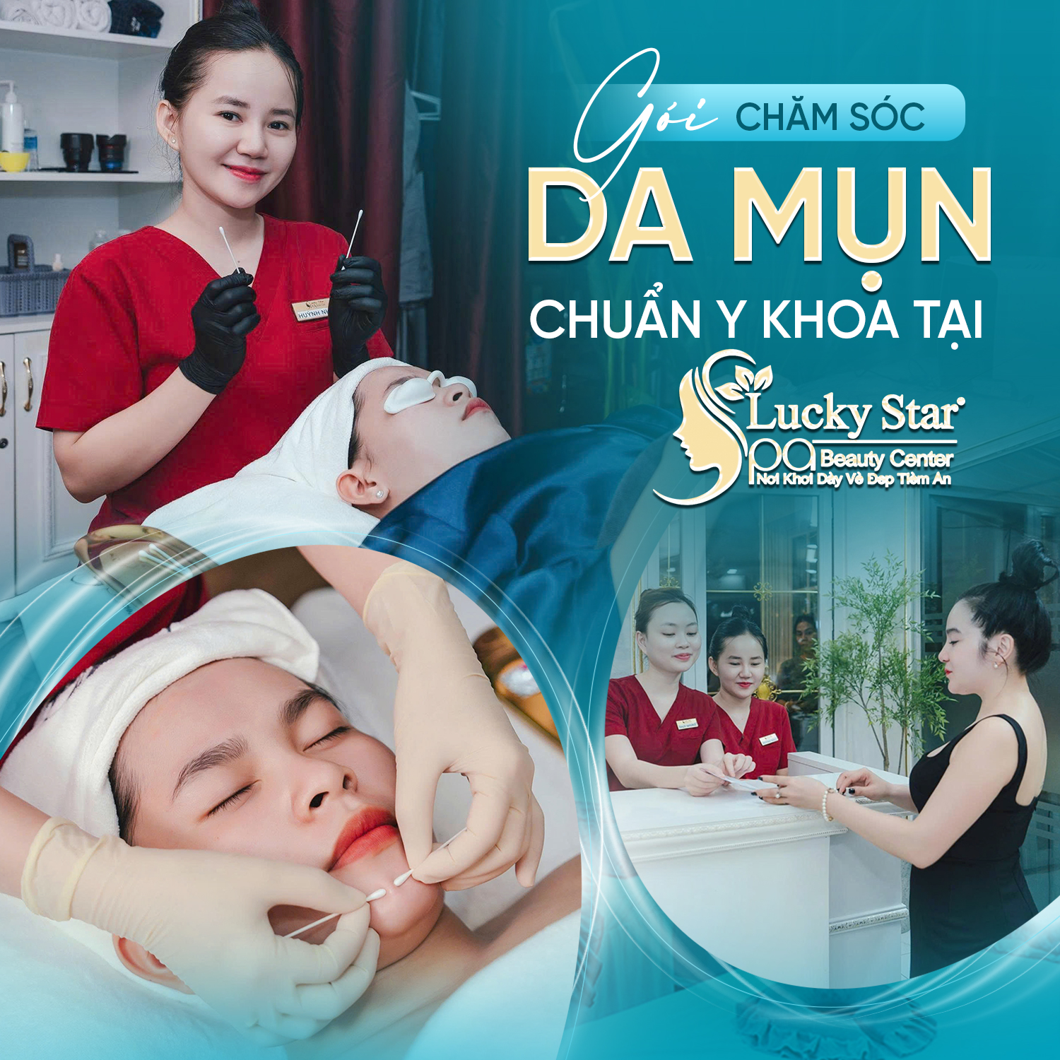 Spa Lucky Star - 3in Lấy Sạch Nhân Mụn + Trị Mụn + Hút Chì Dược Mỹ Phẩm. Voucher 500,000 VNĐ, Còn 149,000 VNĐ, Giảm 70%. Chỉ Có Tại Hotdeal.vn!