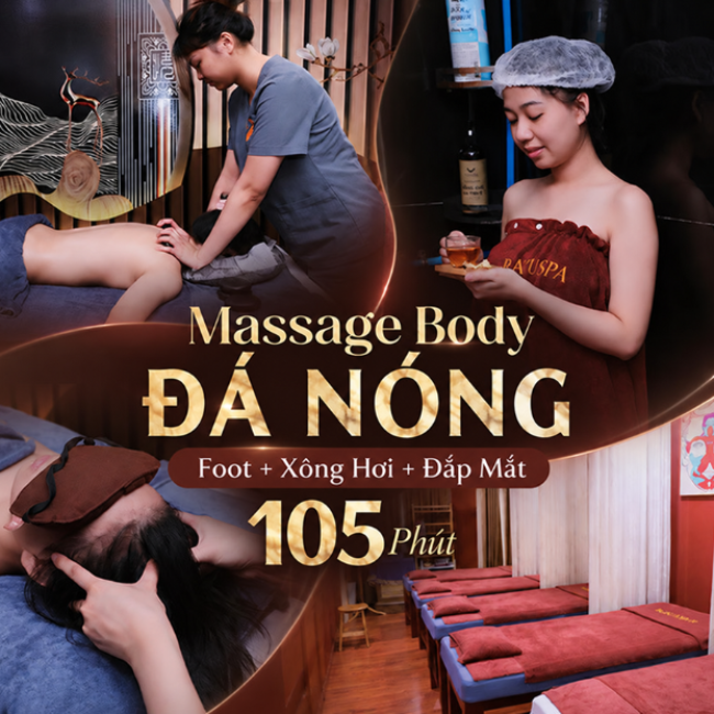 Ruka Spa - Massage Body Đá Nóng + Foot + Xông Hơi + Đắp Mắt 105’. Voucher 450,000 VNĐ, Còn 159,000 VNĐ, Giảm 65%. Chỉ Có Tại Hotdeal.vn!